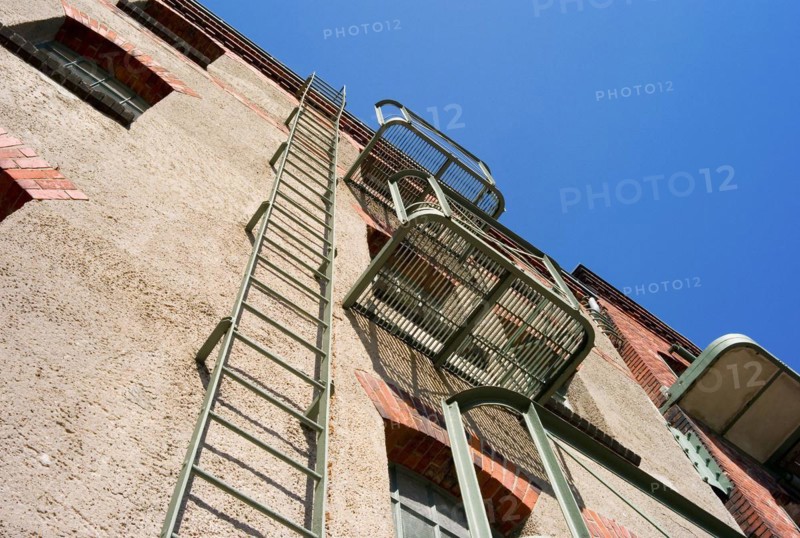Fire ladder at a warehouse