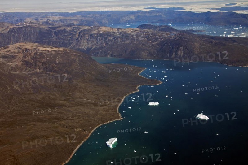 Aeriel view over Disko Island