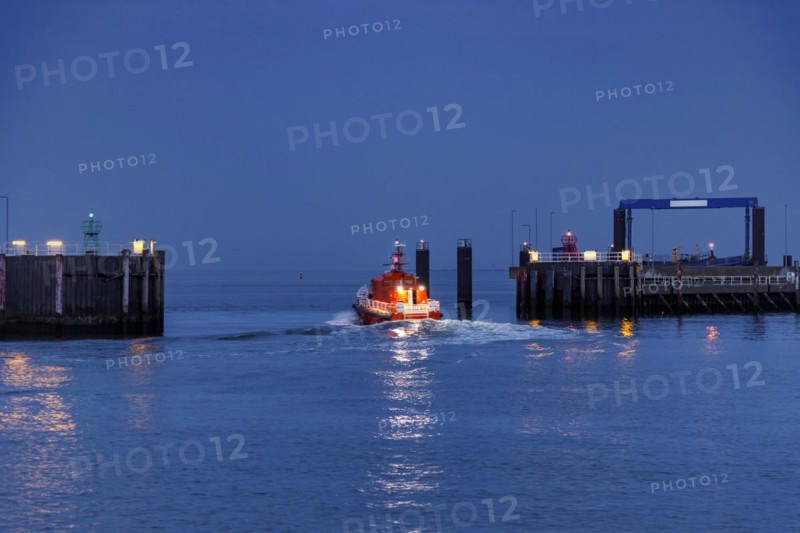 Seaport Cuxhaven at the mouth of the Elbe into the North Sea