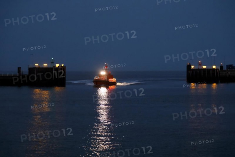 Cuxhaven seaport at the mouth of the Elbe into the North Sea