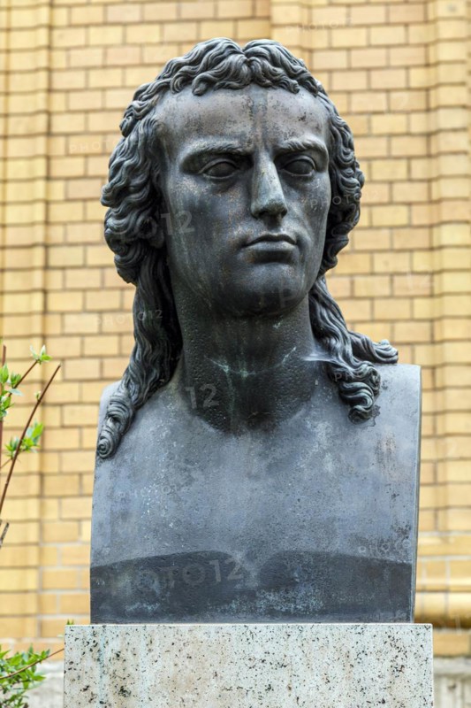 Bust of Friedrich Schiller in the garden of Schillers summer house