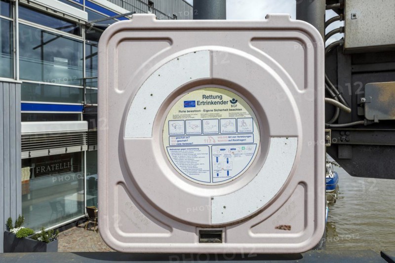 Lifebelt at the harbour of Husum