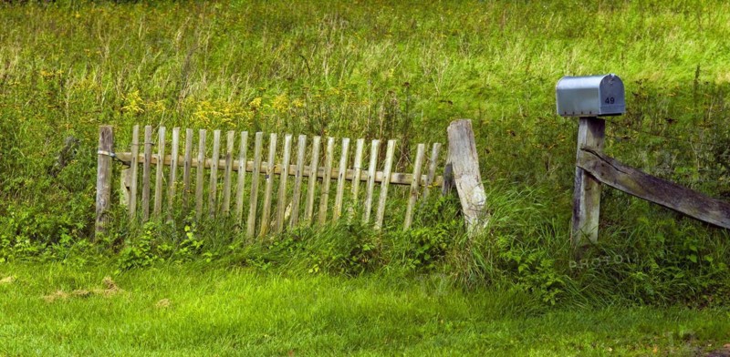 Fence and US Mailbox
