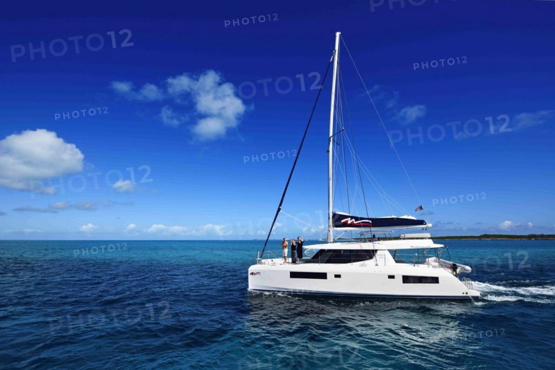 Sailboat in the waters of the Exuma Cays