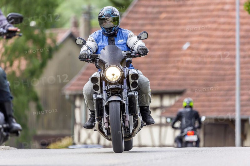 Motorcyclists in the idyllic Lautertal