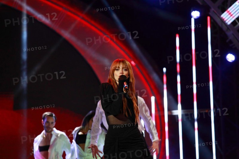 Singer Annalisa Scarrone live at Suzuki Stage 2023. Festival di Sanremo 2023