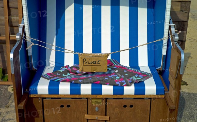 Reserved beach chair