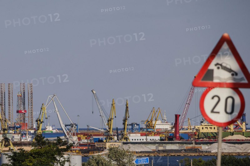 View of the harbour of Constanta. Constanta