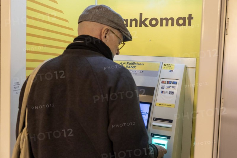 Man at ATM in Zagreb