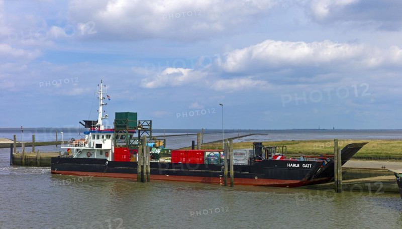 Supply ship Harle Gatt in the harbour of Harlesiel