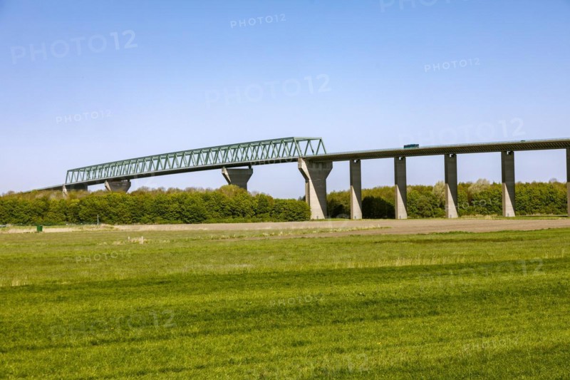 High bridge Brunsbuettel leads the B5 over the Kiel Canal