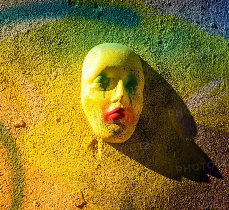 Yellow plaster mask