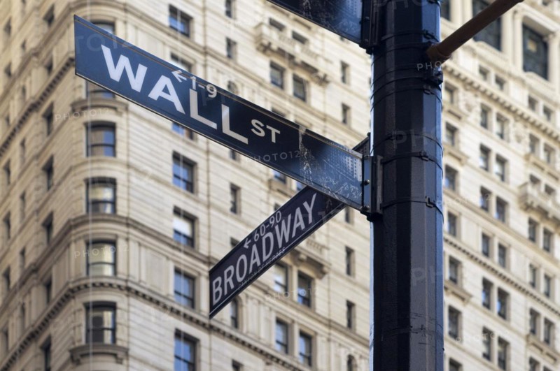 Strassenschild Wall Street