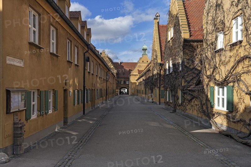 Residential buildings with St. Marks Church in the Jakob Fugger Settlement