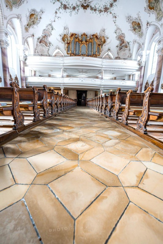 View of the organ of the Historic Parish Church of St. Andreas