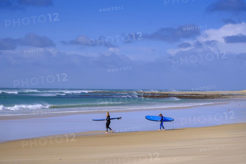 Surfers on the beach