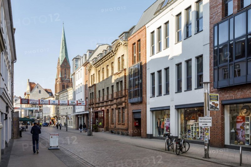 Schwerin Old Town with St. Marys and St. Johns Cathedrals