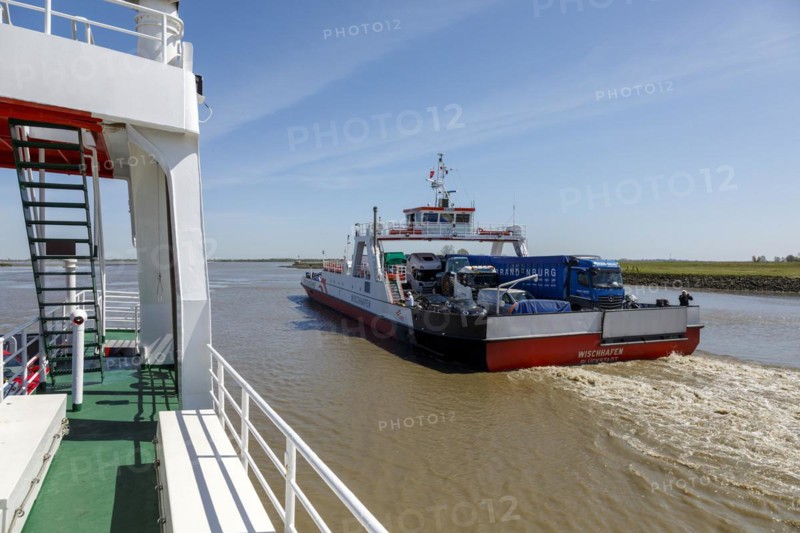 Elbe ferry between Glueckstadt and Wischhafen
