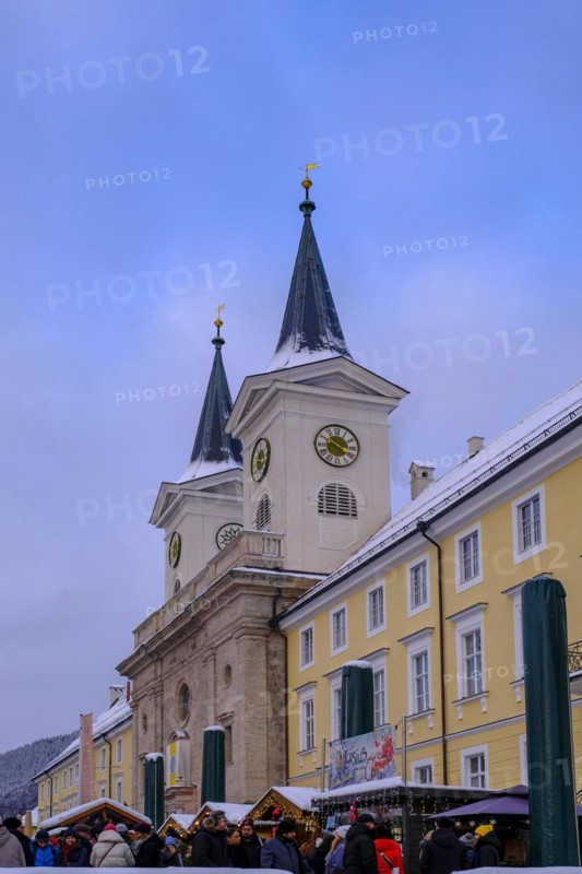 Tegernsee Monastery with Christmas Market in Winter