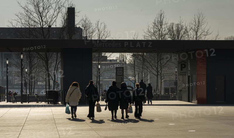 Pedestrians on Mercedes Platz