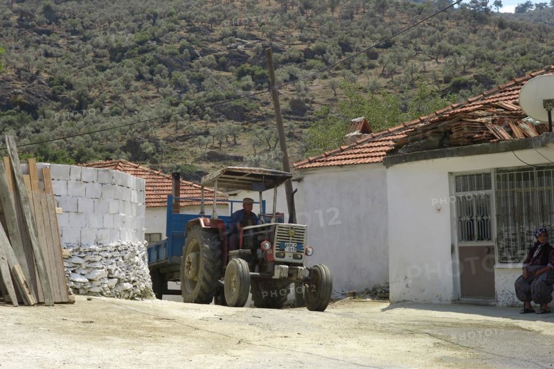 Tractor in Turkish village