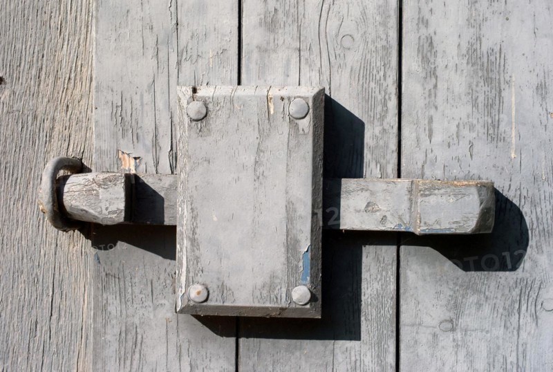 Lock of a wooden door
