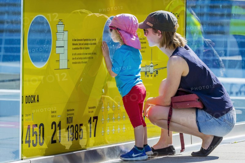 Young visitor at ZRH airport