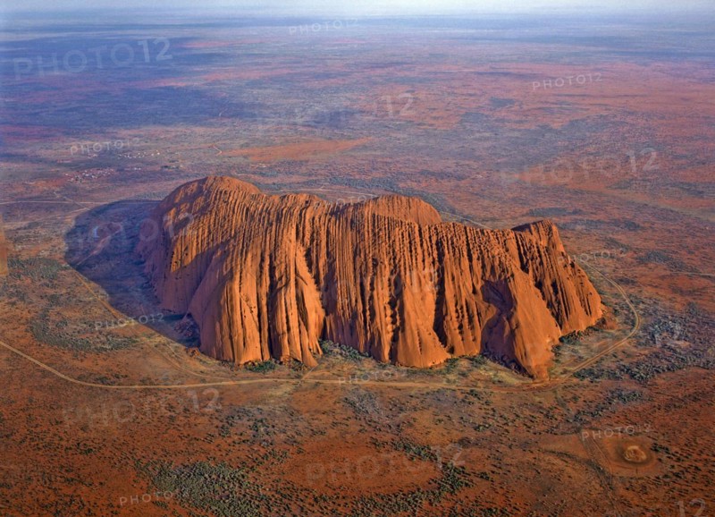Aerial view of Ayers Rock Northern Territory Australia