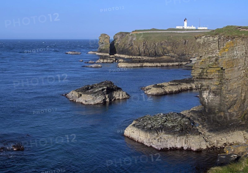 Noss Head Lighthouse near Wick in Caithness