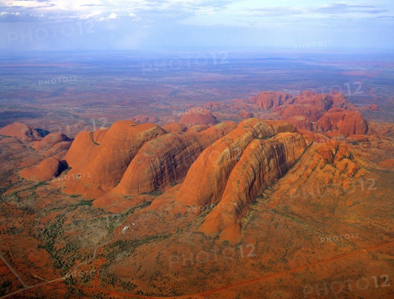 Aerial view of Mount Olga Northern Territory Australia