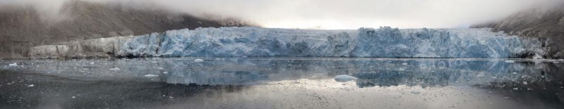 Glacier in the Magdalenefjord on Svalbard
