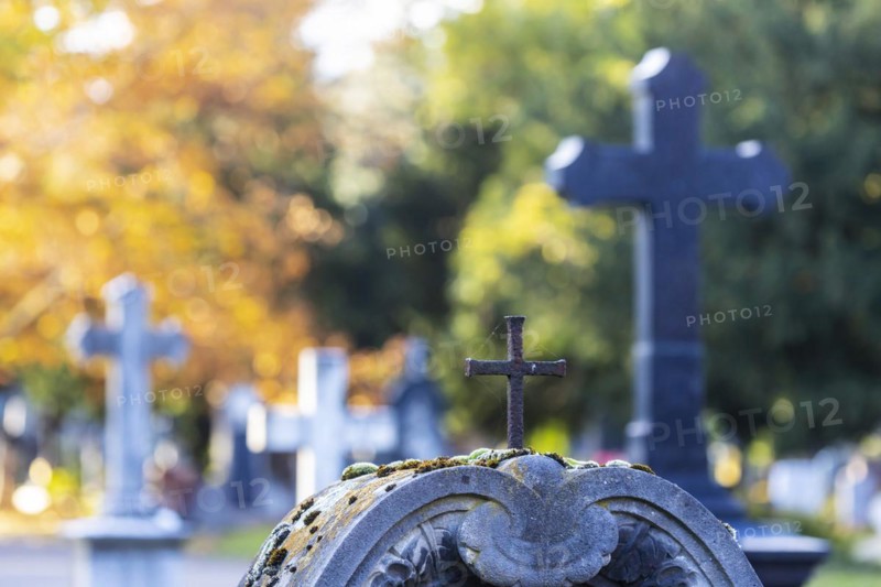 Prague Cemetery Stuttgart in autumn