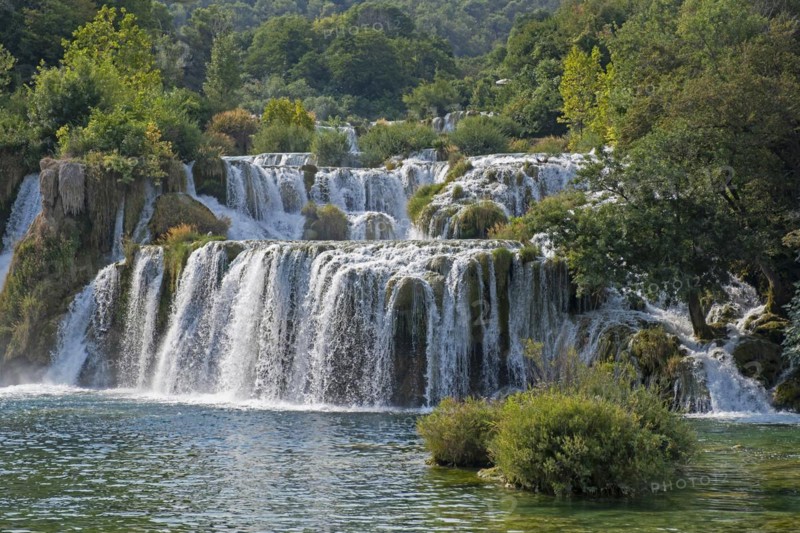 Waterfall at Skradinski buk in the Krka National Park near