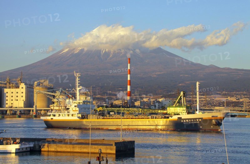 Mount Fuji view from Tagonoura Port Shizuoka Japan Asia