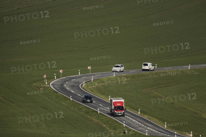 Cars on a country road