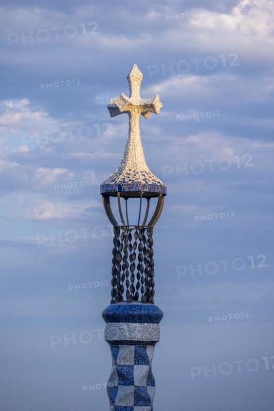 Spire of the entrance building Pabellon de administracion