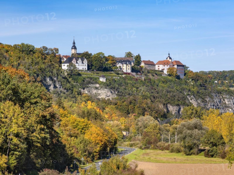 View of Dornburg Castles in Autumn