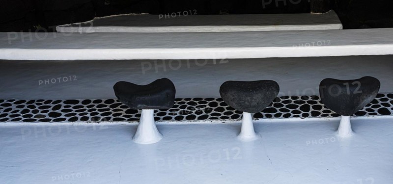Lava rock bar stool
