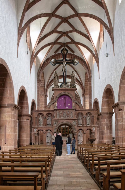 Romanesque basilica Holy Cross with the rood screen