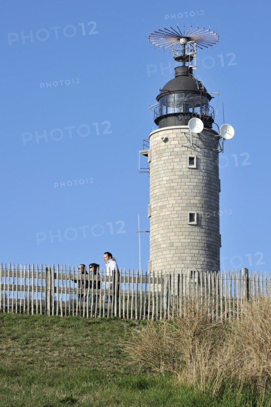 Lighthouse and walkers at Cap Gris Nez