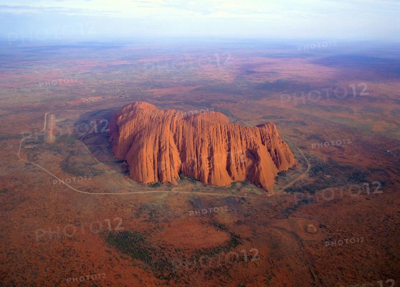 Aerial view of Ayers Rock Northern Territory Australia