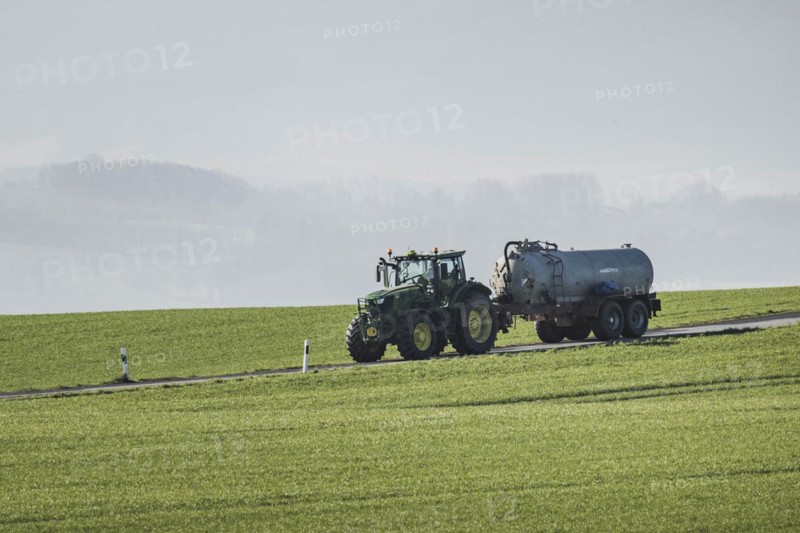 Tractor with slurry tanker