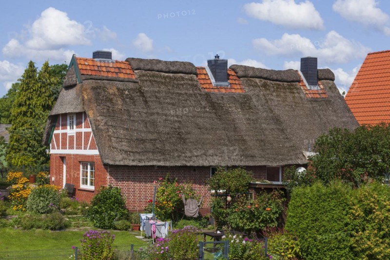 Thatched half-timbered house