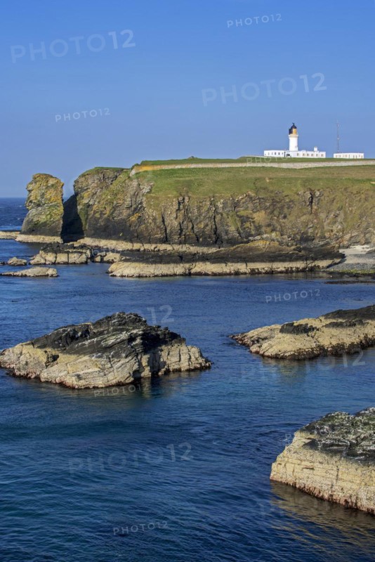Noss Head Lighthouse near Wick in Caithness