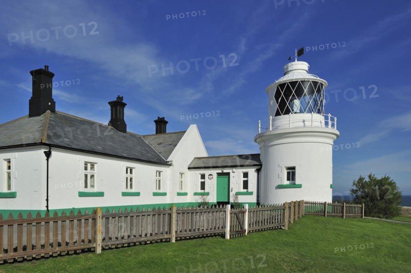 Anvil Point Lighthouse at Durlston Head on the Isle of Purbeck along the Jurassic Coast in Dorset