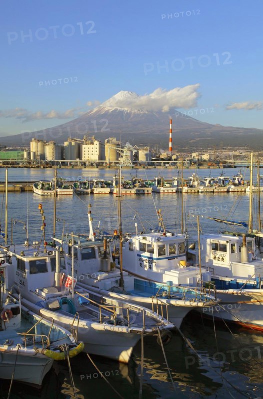 Mount Fuji view from Tagonoura Port Shizuoka Japan Asia