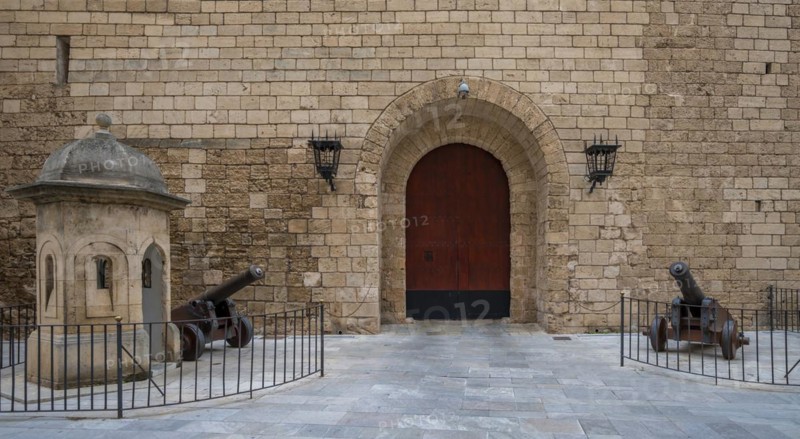 Entrance gate with cannons on the fortress wall