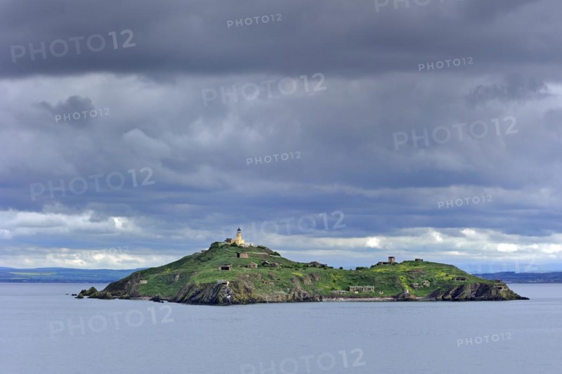 Inchkeith Lighthouse in the Firth of Forth estuary near Edinburgh