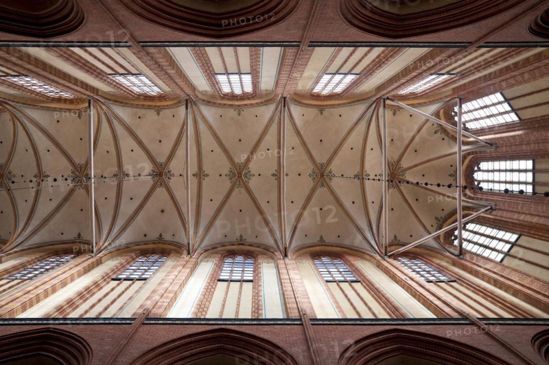 View of the nave vault of the Nikolaikirche