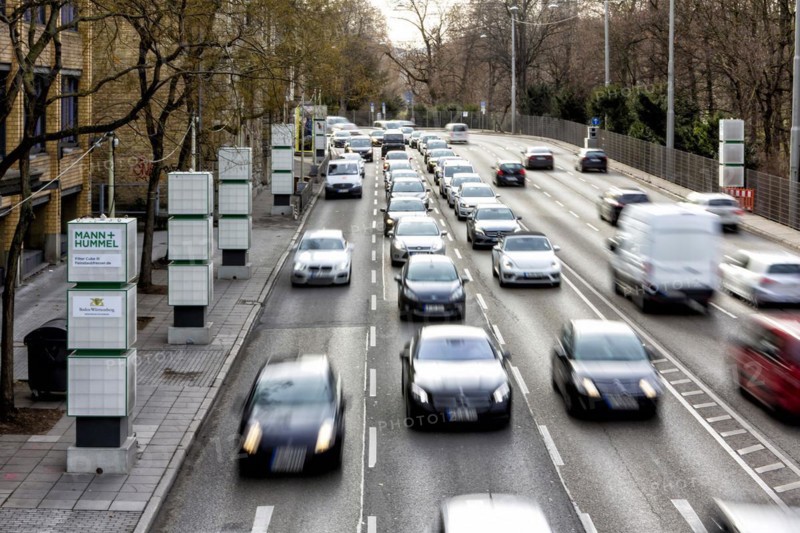 Traffic on the road at Neckartor